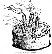 birthday cake sketch